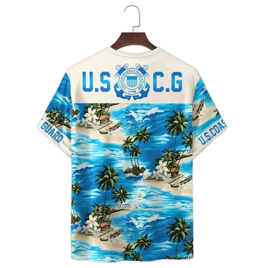 Hawaii Style Pattern U.S. Coast Guard Premium T-Shirt All Over Prints Gift Loves