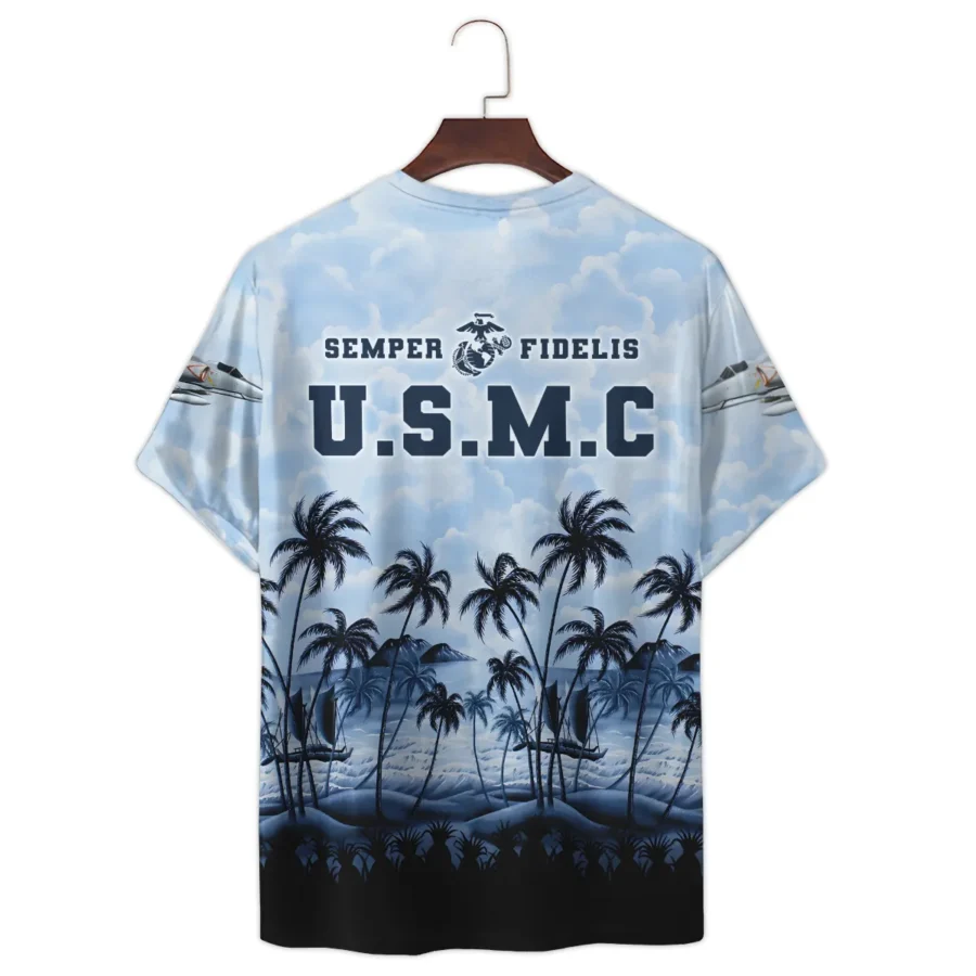 A-4 Skyhawk Hawaii Style Palm Tree U.S. Marine Corps Premium T-Shirt All Over Prints Gift Loves