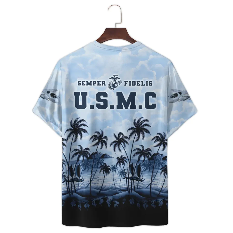 EA-6B Prowler Hawaii Style Palm Tree U.S. Marine Corps Premium T-Shirt All Over Prints Gift Loves