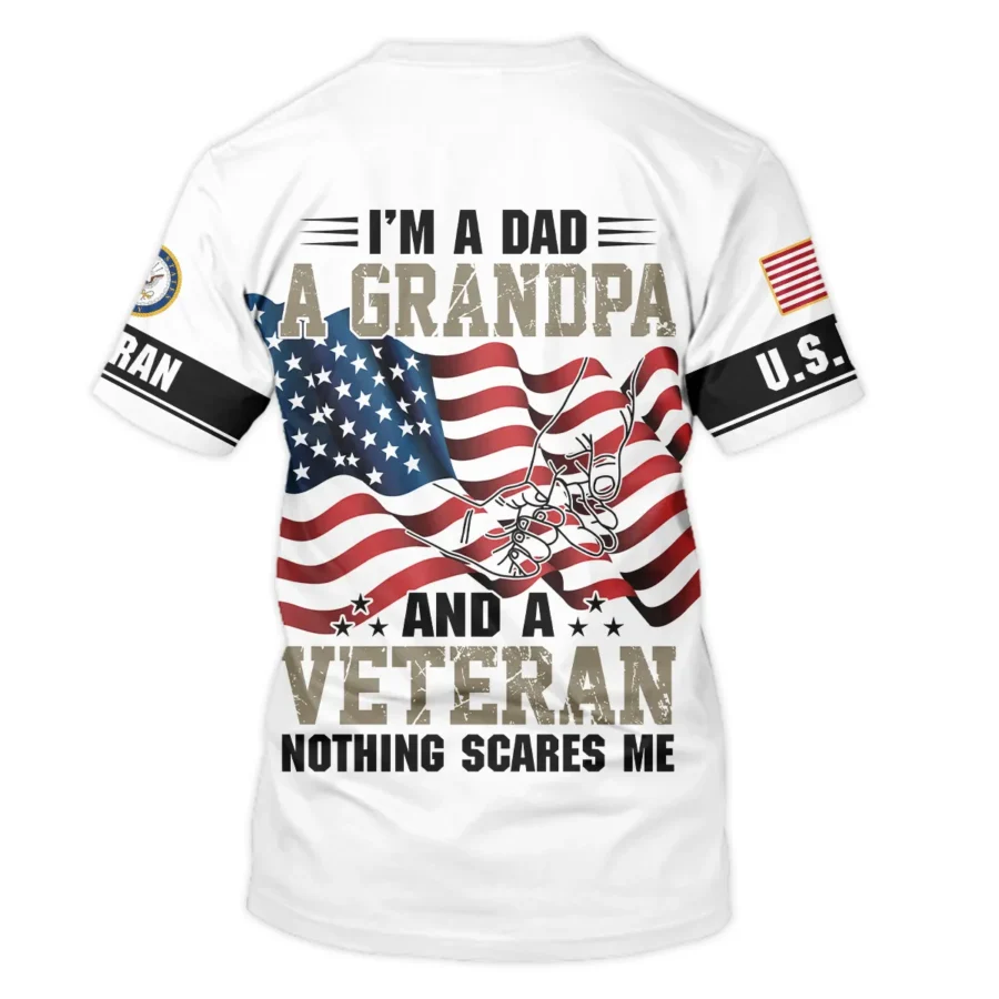 Proudly Served I Am A Dad A Grandpa And A Veteran U.S. Navy All Over Prints Unisex T-Shirt