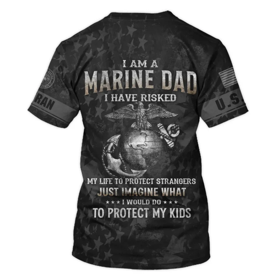 Veteran Just Imagine What I Would Do To Protect My Kids U.S. Marine Corps All Over Prints Unisex T-Shirt