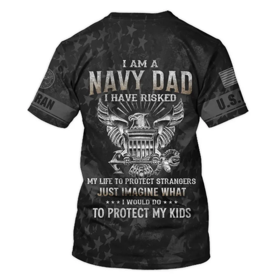 Veteran Just Imagine What I Would Do To Protect My Kids U.S. Navy All Over Prints Unisex T-Shirt