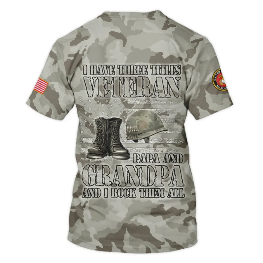 Veteran The Man The Myth The Legend U.S. Marine Corps All Over Prints Unisex T-Shirt