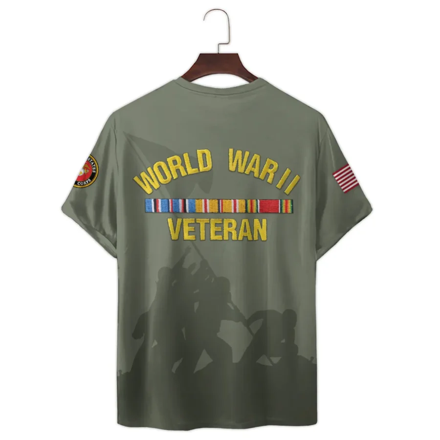 Veteran World War II U.S. Marine Corps All Over Prints Unisex T-Shirt