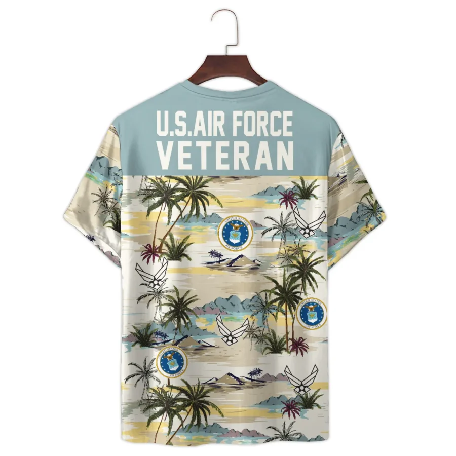 Hawaii Pattern Summer Beach Shirt Veteran U.S. Air Force All Over Prints Unisex T-Shirt