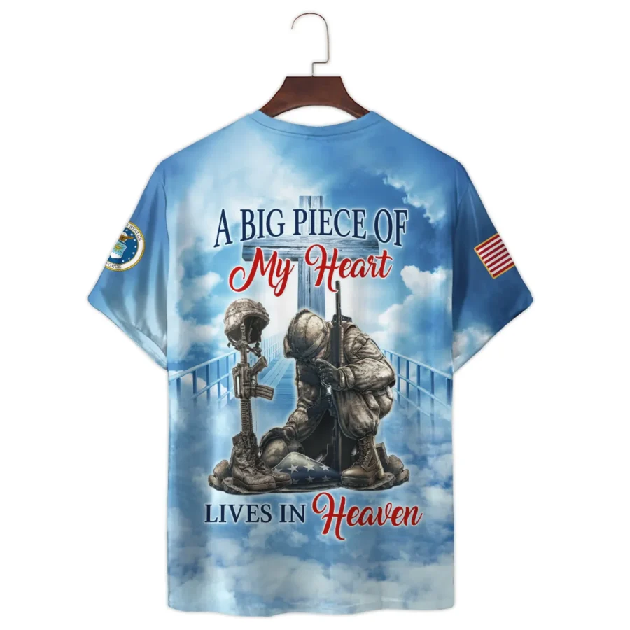 Honor The Fallen Veteran A Big Piece Of My Heart Lives In Heaven U.S. Air Force All Over Prints Unisex T-Shirt