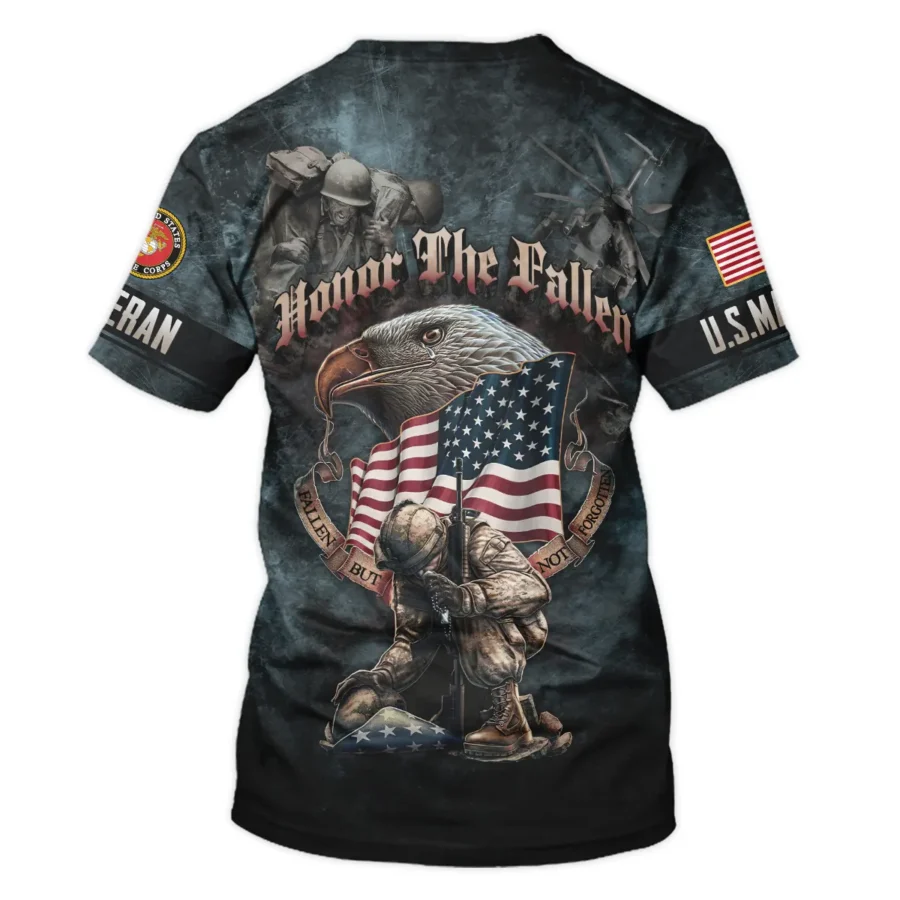 Veteran Dad Grandpa Man Of God Honor The Fallen U.S. Marine Corps All Over Prints Unisex T-Shirt