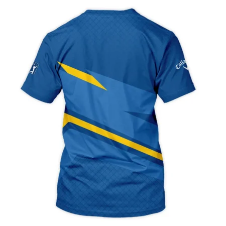 Callaway 124th U.S. Open Pinehurst Blue Yellow Mix Pattern Performance T-Shirt Style Classic