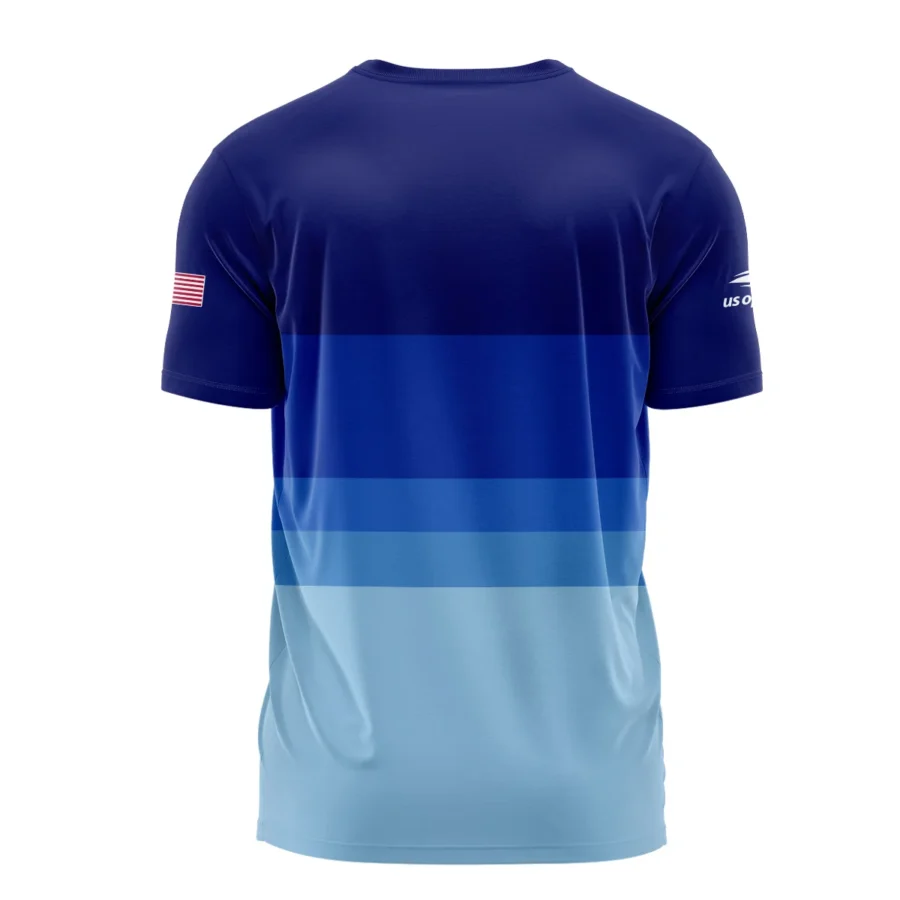 US Open Tennis Blue Gradient Background Lacoste Performance T-Shirt Style Classic