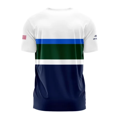 Ralph Lauren US Open Tennis Green Blue White Pattern Performance T-Shirt Style Classic