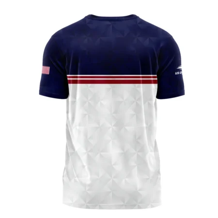 Lacoste US Open Tennis Purple White Red Line Abstract Performance T-Shirt Style Classic
