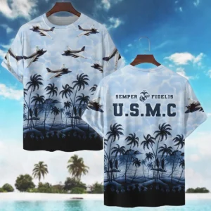 A-4 Skyhawk Hawaii Style Palm Tree U.S. Marine Corps Beach Short All Over Prints Gift Loves