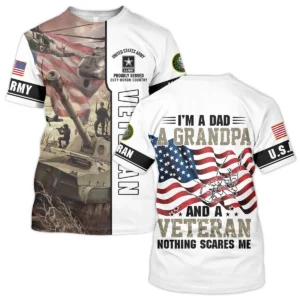 Proudly Served I Am A Dad A Grandpa And A Veteran U.S. Army All Over Prints Zipper Hoodie