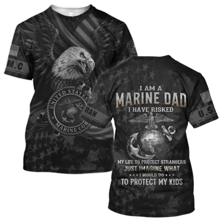 Veteran Just Imagine What I Would Do To Protect My Kids U.S. Marine Corps All Over Prints Unisex T-Shirt