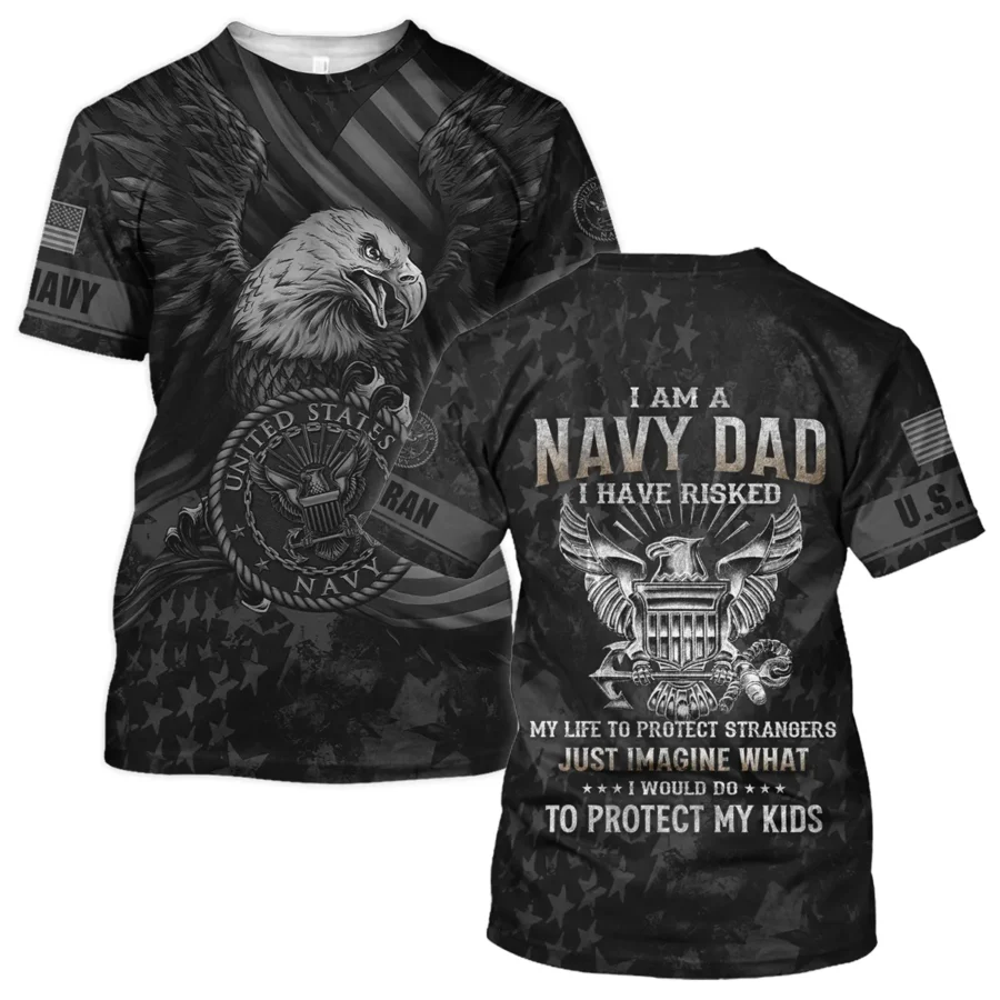 Veteran Just Imagine What I Would Do To Protect My Kids U.S. Navy All Over Prints Unisex T-Shirt