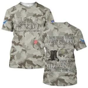 Veteran The Man The Myth The Legend U.S. Air Force All Over Prints Oversized Hawaiian Shirt