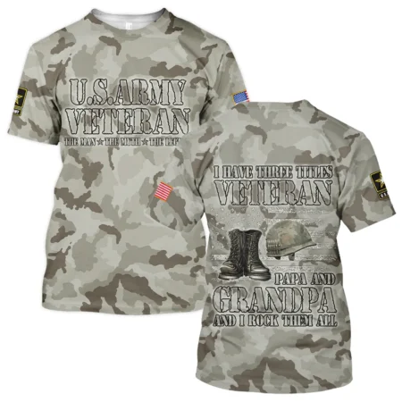 Veteran The Man The Myth The Legend U.S. Army All Over Prints Unisex T-Shirt