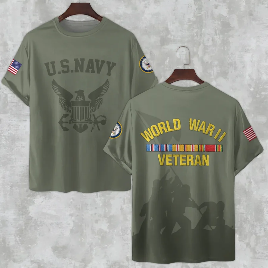 Veteran World War II U.S. Navy All Over Prints Unisex T-Shirt