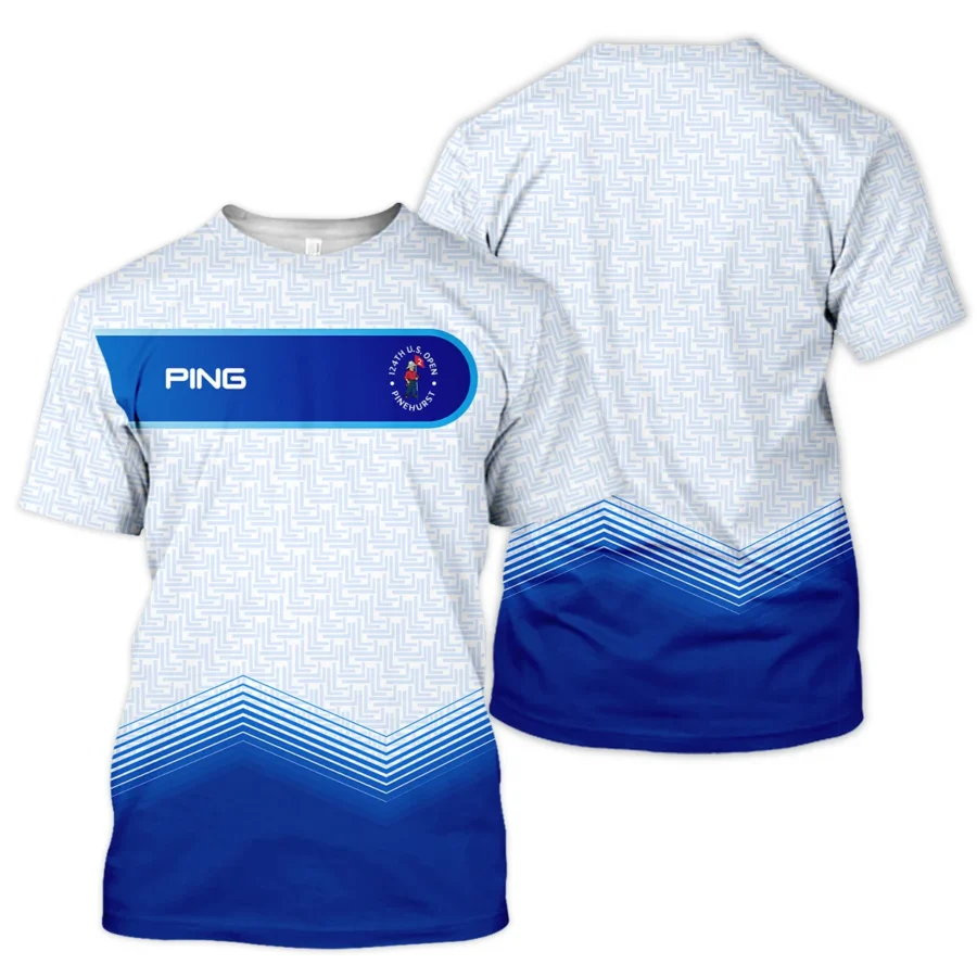 124th U.S. Open Pinehurst Blue Gradient Pattern White  Ping Performance T-Shirt Style Classic