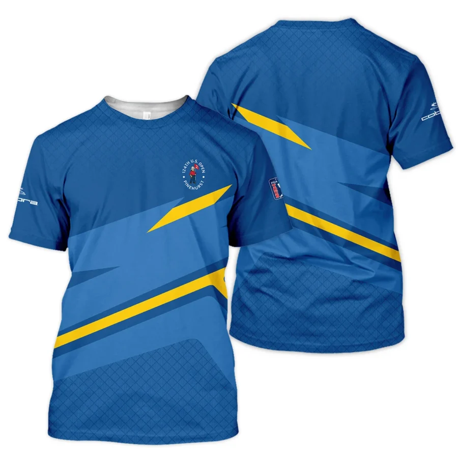 Cobra Golf 124th U.S. Open Pinehurst Blue Yellow Mix Pattern Performance T-Shirt Style Classic