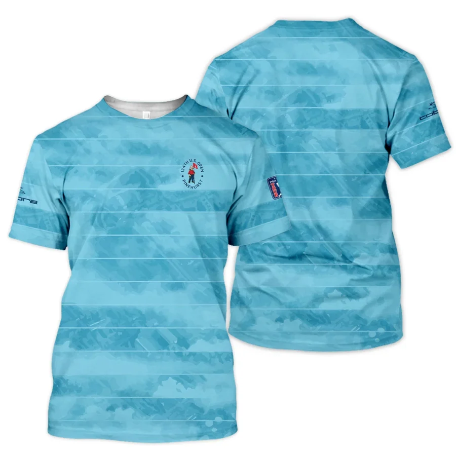 Cobra Golf 124th U.S. Open Pinehurst Blue Abstract Background Line Performance T-Shirt Style Classic