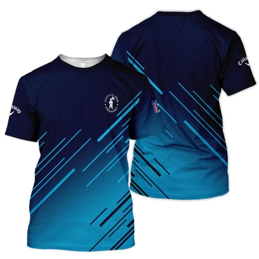 124th U.S. Open Pinehurst Callaway Dark Blue Line Pattern Performance T-Shirt Style Classic