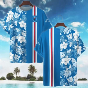 124th U.S. Open Pinehurst Blue White Hibiscus Flower Pattern Callaway Oversized Hawaiian Shirt All Over Prints Gift Loves