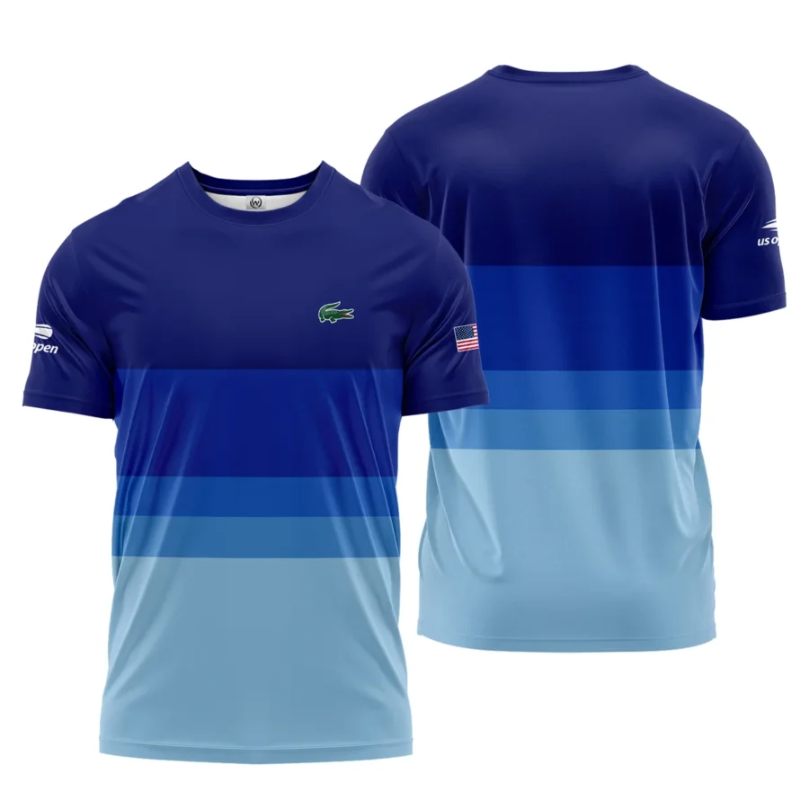 US Open Tennis Blue Gradient Background Lacoste Performance T-Shirt Style Classic