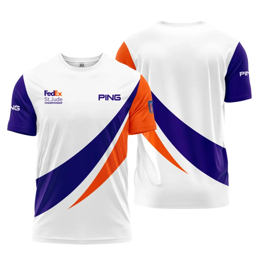 Golf Sport Orange Mix Blue FedEx St. Jude Championship Pinehurst Ping Performance T-Shirt Style Classic