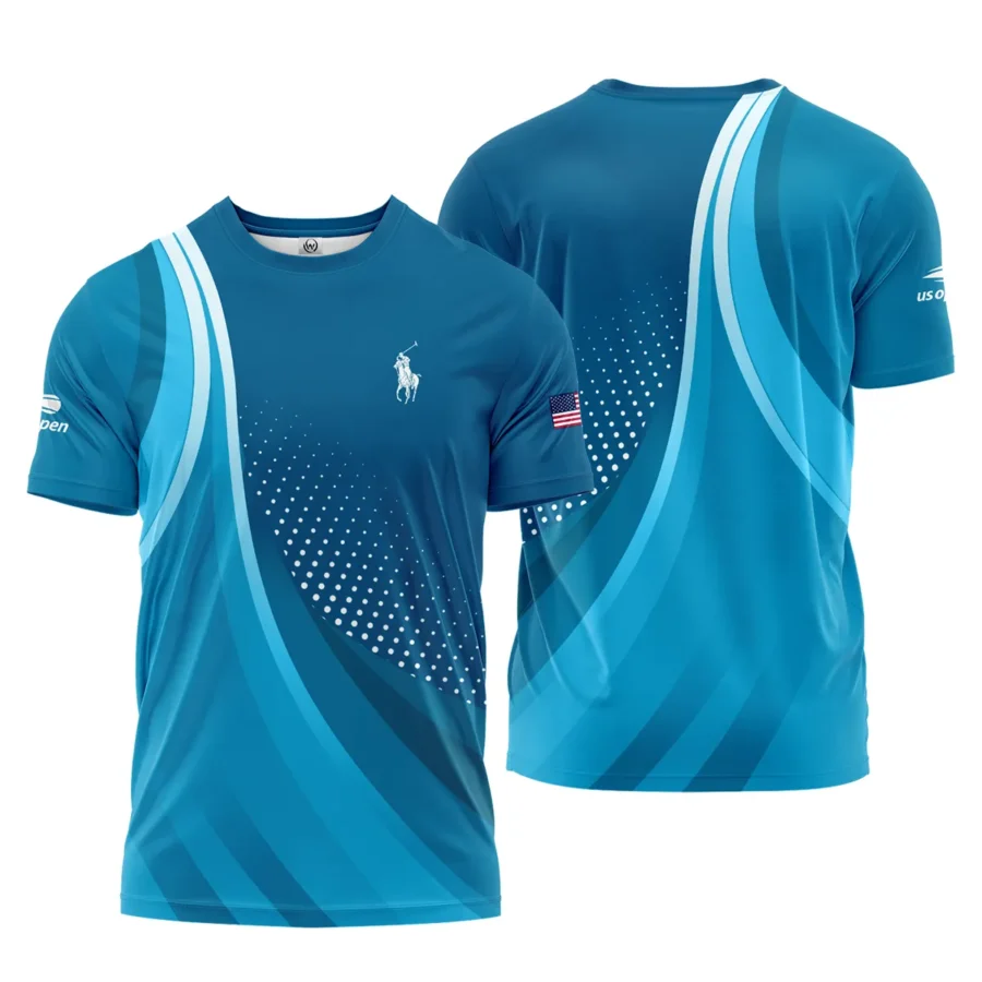 Tennis Blue Gradiend US Open Tennis Ralph Lauren Performance T-Shirt Style Classic