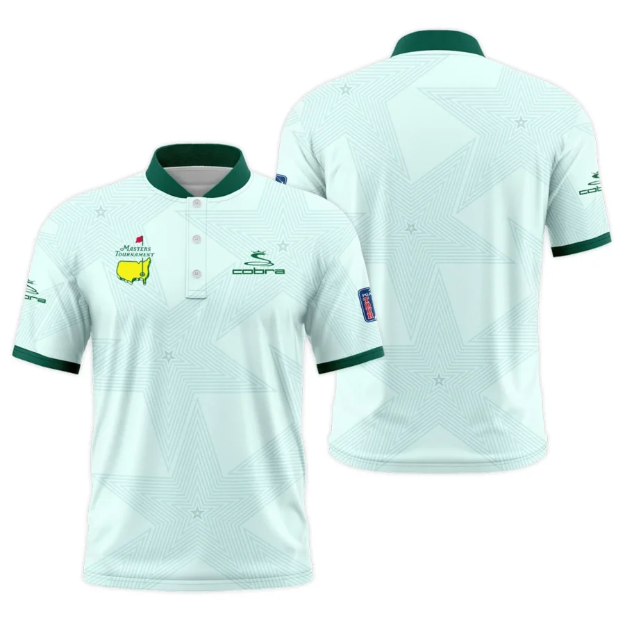 Golf Love Star Light Green Mix Masters Tournament Cobra Golf Style Classic, Short Sleeve Round Neck Polo Shirt