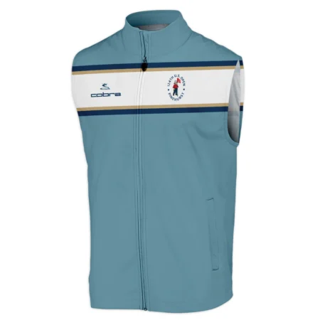 124th U.S. Open Pinehurst Golf Sport Mostly Desaturated Dark Blue Yellow Cobra Golf Sleeveless Jacket Style Classic