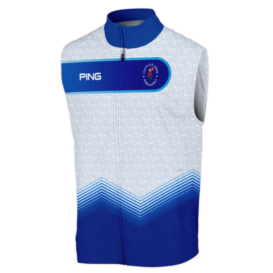 124th U.S. Open Pinehurst Blue Gradient Pattern White  Ping Sleeveless Jacket Style Classic