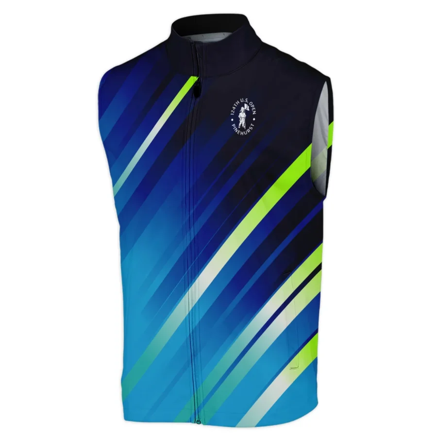 Cobra Golf 124th U.S. Open Pinehurst Green Dark Blue Gradient Abstract Yellow Sleeveless Jacket Style Classic