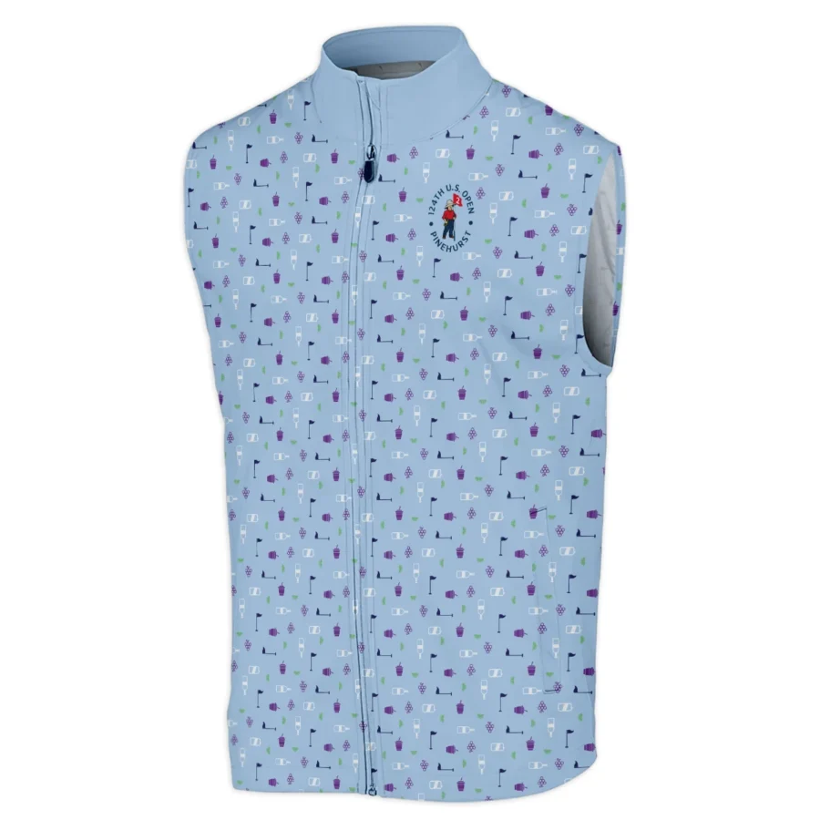 124th U.S. Open Pinehurst Cobra Golf  Golf Icons Pattern Light Blue Sleeveless Jacket Style Classic