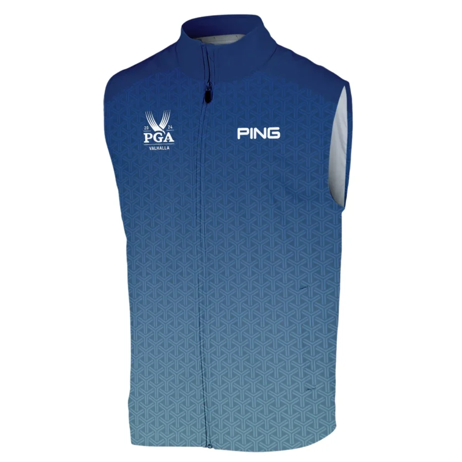 Golf Sport Pattern Blue Sport Uniform 2024 PGA Championship Valhalla Ping Sleeveless Jacket Style Classic