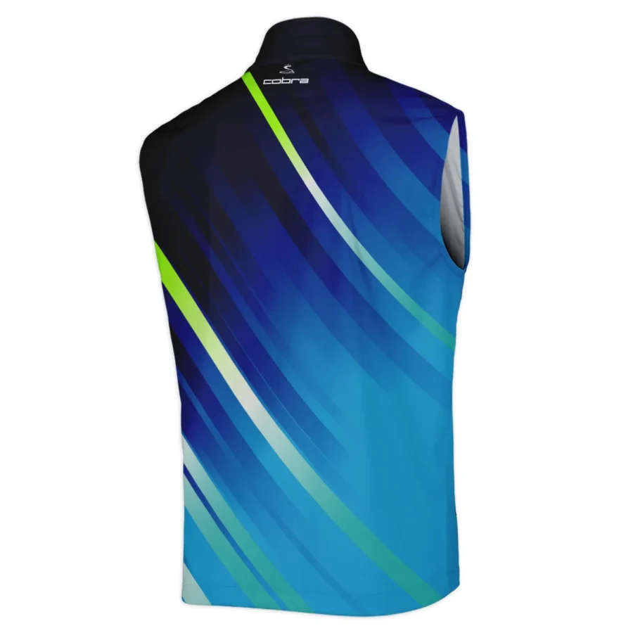 Cobra Golf 124th U.S. Open Pinehurst Green Dark Blue Gradient Abstract Yellow Sleeveless Jacket Style Classic