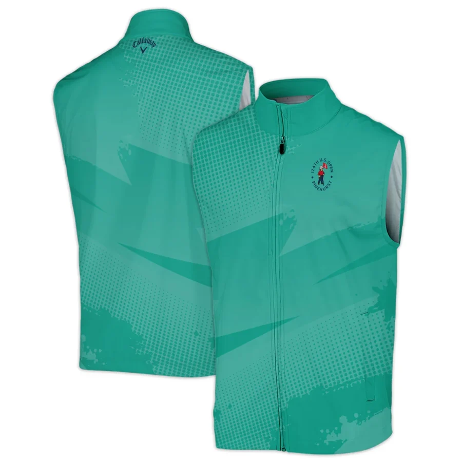 Golf Sport Pattern Green Mix Color 124th U.S. Open Pinehurst Callaway Sleeveless Jacket Style Classic