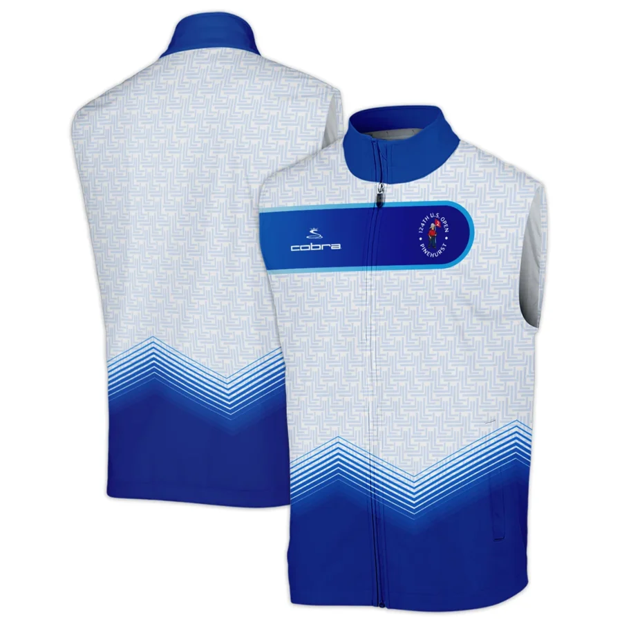 124th U.S. Open Pinehurst Blue Gradient Pattern White  Cobra Golf Sleeveless Jacket Style Classic