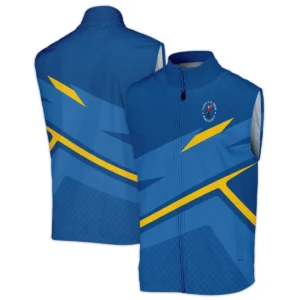 Callaway 124th U.S. Open Pinehurst Blue Yellow Mix Pattern Quarter-Zip Jacket Style Classic