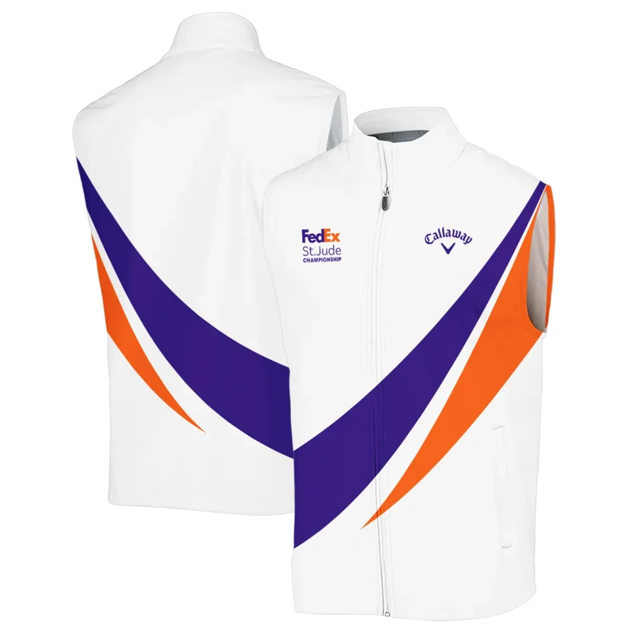 Golf Sport Orange Mix Blue FedEx St. Jude Championship Pinehurst Callaway Sleeveless Jacket Style Classic