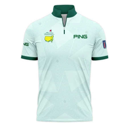 Golf Love Star Light Green Mix Masters Tournament Ping Quarter-Zip Polo Shirt