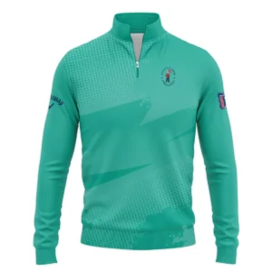 Golf Sport Pattern Green Mix Color 124th U.S. Open Pinehurst Callaway Zipper Hoodie Shirt Style Classic