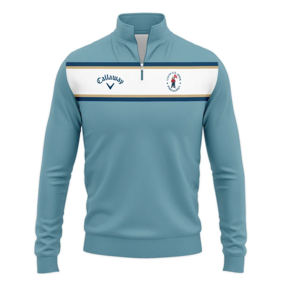 124th U.S. Open Pinehurst Golf Sport Mostly Desaturated Dark Blue Yellow Callaway Quarter-Zip Jacket Style Classic