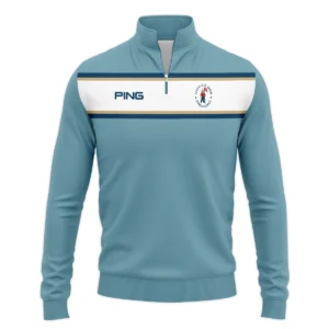 124th U.S. Open Pinehurst Golf Sport Mostly Desaturated Dark Blue Yellow Ping Zipper Hoodie Shirt Style Classic