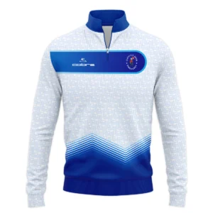 124th U.S. Open Pinehurst Blue Gradient Pattern White  Cobra Golf Zipper Hoodie Shirt Style Classic