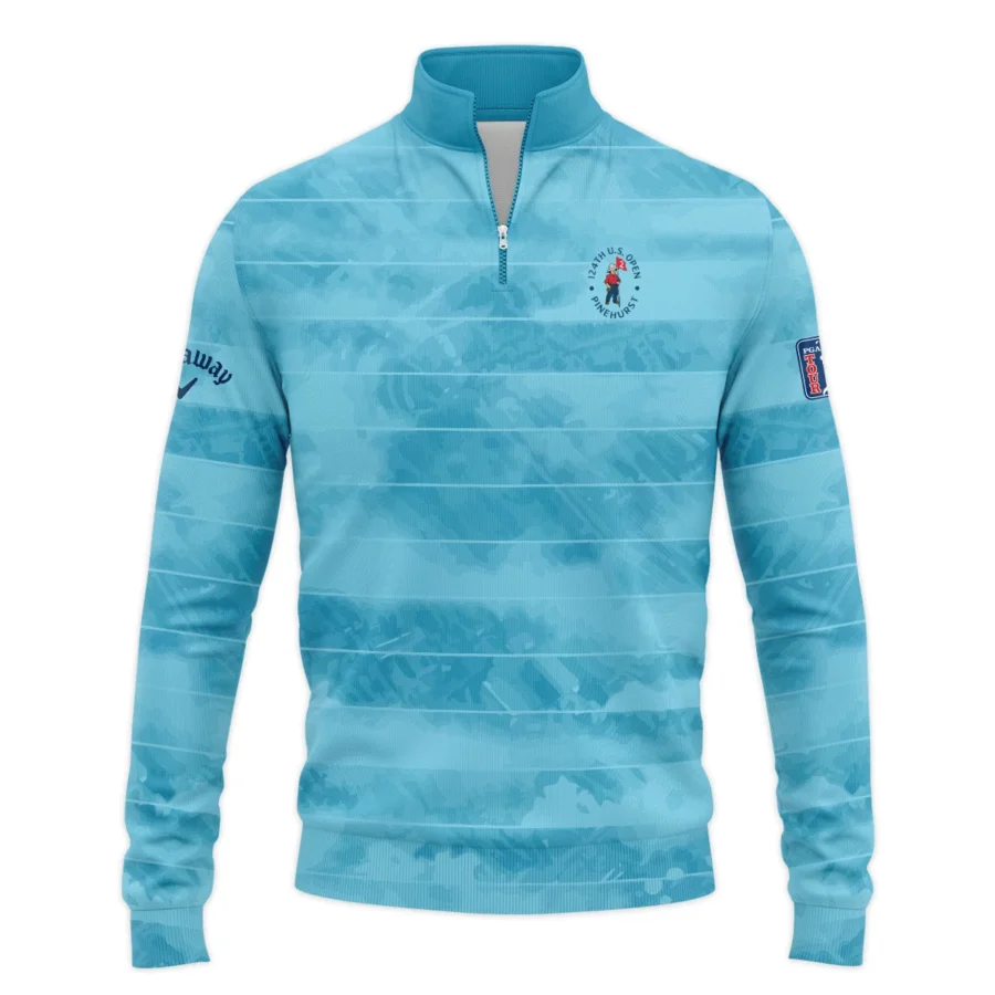 Callaway 124th U.S. Open Pinehurst Blue Abstract Background Line Quarter-Zip Jacket Style Classic