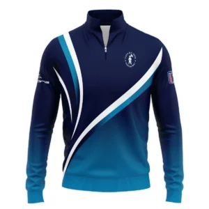 Cobra Golf 124th U.S. Open Pinehurst Dark Blue Gradient Abstract White Background  Zipper Hoodie Shirt Style Classic