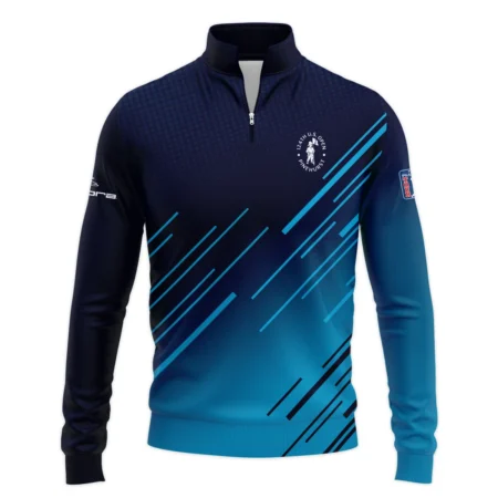 124th U.S. Open Pinehurst Cobra Golf  Dark Blue Line Pattern Quarter-Zip Jacket Style Classic