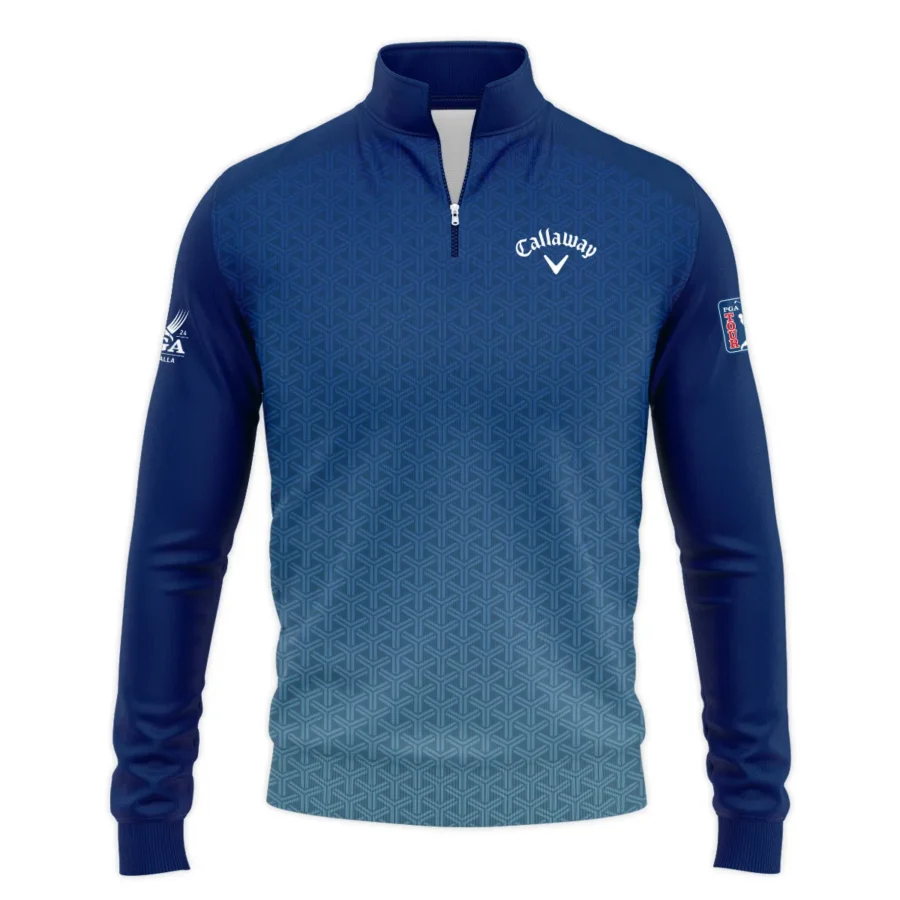 Golf Sport Pattern Blue Sport Uniform 2024 PGA Championship Valhalla Callaway Quarter-Zip Jacket Style Classic